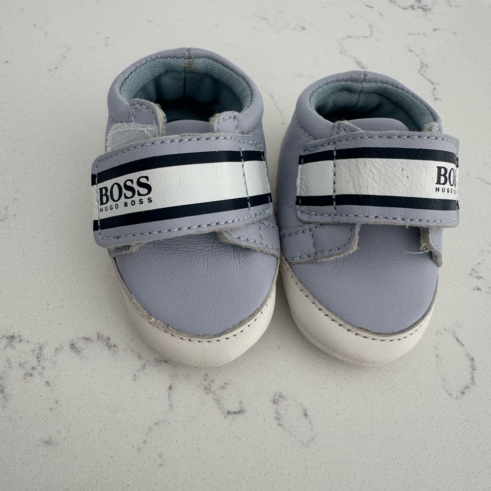 Hugo Boss Baby Shoes in Blue and White